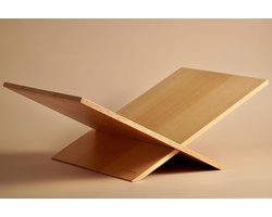 Madera Amsterdam - Boekenstandaard Natural Beech - Massief Hout - Duurzaam - Boekenhouder/Boekensteun voor Koffietafelboeken