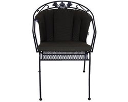 Madison Elegance Stoelkussen - Rib Black - 91x70 - Zwart