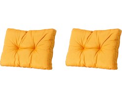 Madison - Florance Rugkussen Panama golden glow - Ca. 43x73 cm - Set van 2
