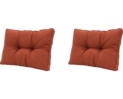 Madison - Florance Rugkussen Panama terra - Ca. 43x60 cm - Set van 2