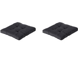 Madison - Florance Zitkussen Basic black - Ca. 60x60 cm - Set van 2