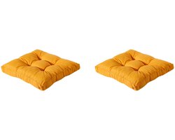 Madison - Florance Zitkussen Panama golden glow - Ca. 60x60 cm - Set van 2