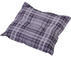 Madison hocker tuinkussen Denim block 50x50 cm - grijs