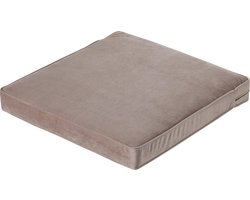 Madison - Lounge luxe Velvet panama taupe - 60x60 - Bruin