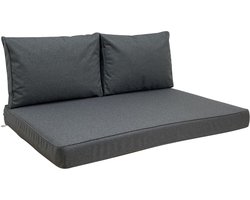 Madison - Loungekussen - Tuinkussen - Palletkussen - Rugkussen - Waterbestendig - 3-delig - 120 x 80cm - Manchester Grijs