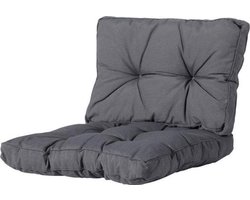 Madison - Loungekussen - Tuinkussen - Zitkussen - Rugkussen - 2-delig - 60 x 60cm - Florance Grijs