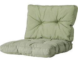 Madison - Loungekussen - Tuinkussen - Zitkussen - Rugkussen - 2-delig - 60 x 60cm - Florance Sage Groen