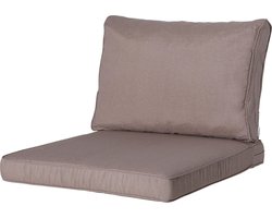 Madison - Loungekussen - Tuinkussen - Zitkussen - Rugkussen - 2-delig - 60 x 60cm - Panama Taupe