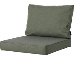 Madison - Loungekussen - Tuinkussen - Zitkussen - Rugkussen - Waterbestendig - 2-delig - 60 x 60cm - Manchester Groen