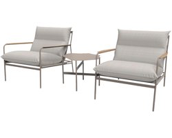 Madison loungeset met kussens beige.