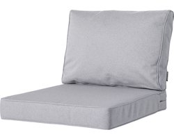 Madison Luxe Loungekussens (Outdoor Manchester Light Grey) 60x60 + 60x40cm | Extra dik
