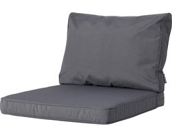 Madison - Outdoor Panama - Loungekussen - Tuinkussen - Zitkussen - Rugkussen - 2-delig - 60 x 60cm - Grijs
