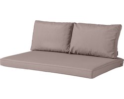 Madison - Palletkussen - Tuinkussen - Zitkussen - Rugkussen - 3-delig - 120cm x 80cm - Lounge Jute