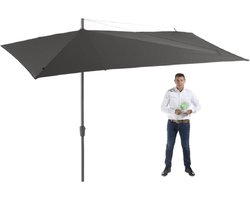 Madison - Parasol Asymetrisch Sideway - Grijs - 360x220
