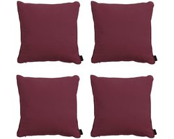 Madison - Sierkussen Panama bordeaux - Ca. 45x45 cm - Set van 4