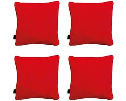 Madison - Sierkussen Panama red - Ca. 45x45 cm - Set van 4