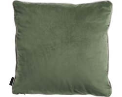 Madison - Sierkussen Velvet Army Green, Panama Linnen - 45X45 - Groen