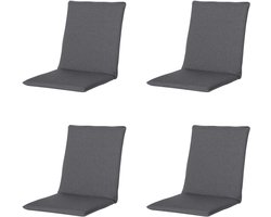 Madison - Stapelstoelkussen Manchester grey - Ca. 97x49 cm - Set van 4