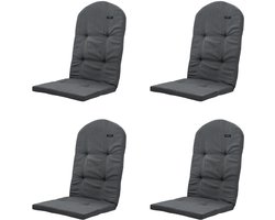 Madison - Tuinkussen Bearchair Panama grey - Ca. 128x48 cm - Set van 4