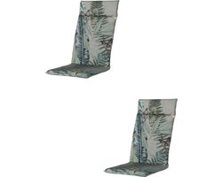 Madison - Tuinkussen - Hoge Rug - 2 st - Scott - 120x50cm - Grijs