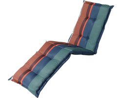 Madison - Tuinkussen - Ligbedkussen - 200 x 65cm - Stripe Blue - Blauw