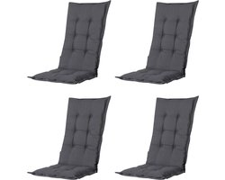 Madison - Tuinkussen - Universeel - Lage Rug - 4 st. - Panama Grey - 105x50cm - Grijs - Tuinstoelkussens - Standaardstoel