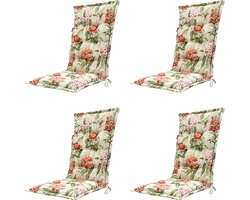 Madison - Tuinstoelkussen Hoge Rug 123x50 - Multicolor - Lua Sand - 4 Stuks