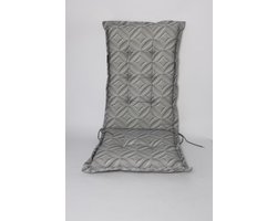Madison Tuinstoelkussen hoge rug 50x123 cm Blake grey thin