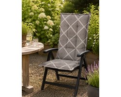 Madison Tuinstoelkussen hoge rug 50x123 cm Viro taupe