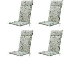 Madison - Tuinstoelkussen Hoge Rug Diez - Ca. 120x50 cm - Set van 4