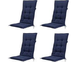 Madison - Tuinstoelkussen Hoge Rug Panama indigo - Ca. 123x50 cm - Set van 4