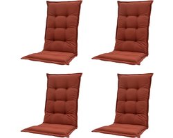 Madison - Tuinstoelkussen Hoge Rug Panama terra - Ca. 123x50 cm - Set van 4