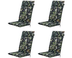 Madison - Tuinstoelkussen Hoge Rug Sadie - Ca. 120x50 cm - Set van 4