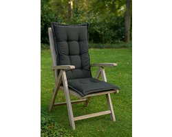 Madison Tuinstoelkussens hoge rug 50x123 cm Rib black