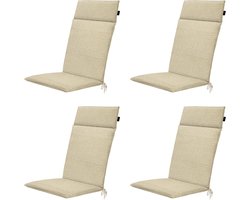 Madison - Tuintstoelkussen Hoge Rug Richmond - Beige - 120x50x4cm - Set van 4