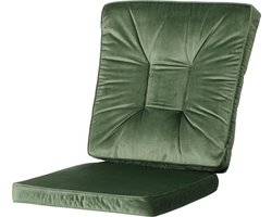 Madison - Universeel - Wicker - Tuinkussen - Dining Set Outdoor - 2- delig - Velvet/Oxford Green - 46x95cm - Groen