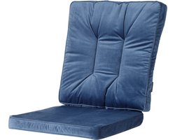 Madison - Universeel - Wicker - Tuinkussen - Dining Set Outdoor - 2- delig - Velvet/Panama Safier Blue - 46x95cm - Blue