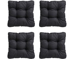 Madison - Zitkussen Florance Basic black - Ca. 47x47 cm - Set van 4