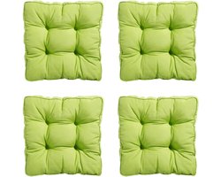 Madison - Zitkussen Florance Panama lime - Ca. 47x47 cm - Set van 4