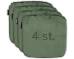Madison - Zitkussen - Hartman Sophie - Universeel - Velvet Green - 4-stuks - 40x40cm - Groen - Tuinkussen