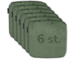 Madison - Zitkussen - Hartman Sophie - Universeel - Velvet Green - 6-stuks - 40x40cm - Groen - Tuinkussen