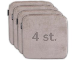 Madison - Zitkussen - Hartman Sophie - Universeel - Velvet Taupe - 4-stuks - 40x40cm - Taupe - Tuinkussen