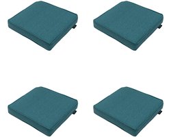 Madison - Zitkussen Sea blue canvas eco+ - Ca. 40x40 cm - Set van 4