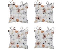 Madison - Zitkussen Toscane Florina natural - Ca. 46x46 cm - Set van 4