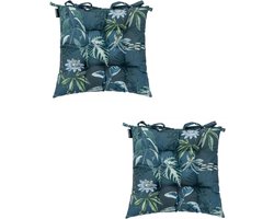 Madison - Zitkussen - Universeel - 2 stuks - 46 x 46 cm - Mauel Blue - Tuin - Toscane