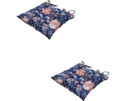 Madison - Zitkussen - Universeel - 2 stuks - 46 x 46 cm - Maxime Indigo - Tuin - Toscane