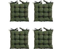 Madison - Zitkussen - Universeel - 4 stk. - 46x46 cm - Groen - Tuin
