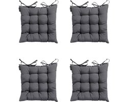 Madison - Zitkussen - Universeel - 4 stuks - 46 x 46 cm - Grijs - Tuin