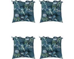 Madison - Zitkussen - Universeel - 4 stuks - 46 x 46 cm - Mauel Blue - Tuin - Toscane