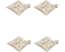 Madison - Zitkussen - Universeel - 4 stuks - 46 x 46 cm - Sophie Blue - Tuin - Waterafstotend